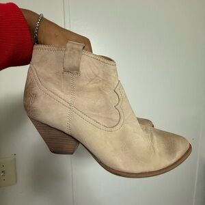 Frye Tan Ankle Booties